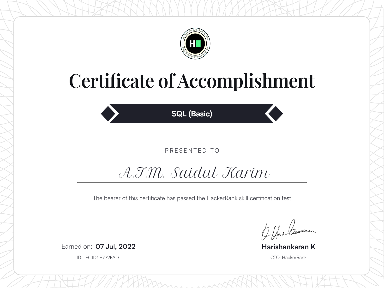 SQL (Basic), HackerRank