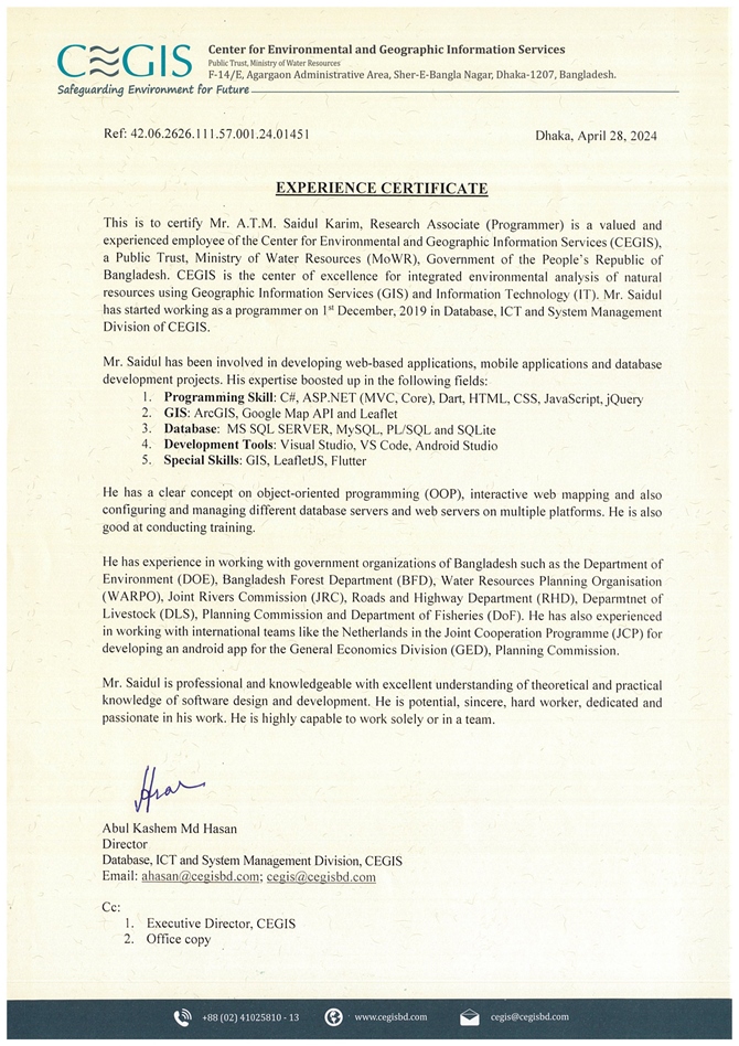 Research Associate, CEGIS